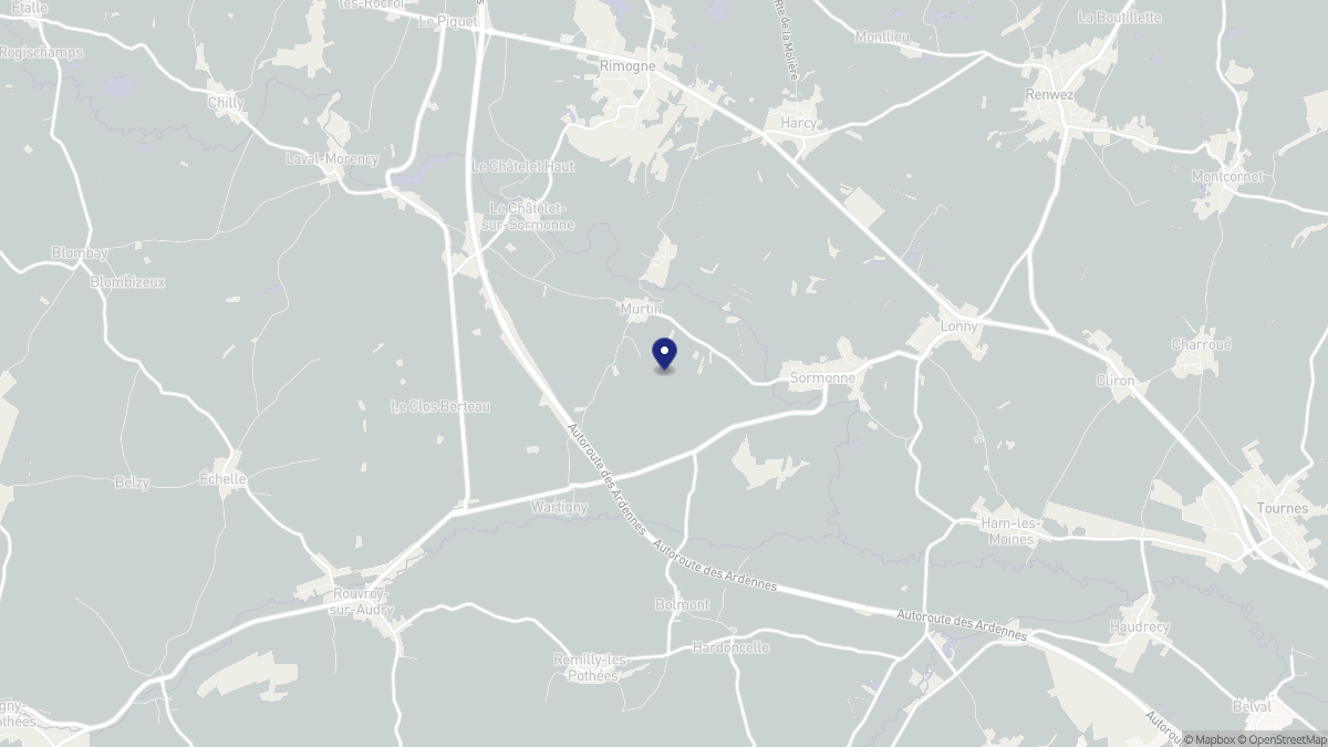 Aperçu cartographique de Murtin-et-Bogny, centré sur la commune