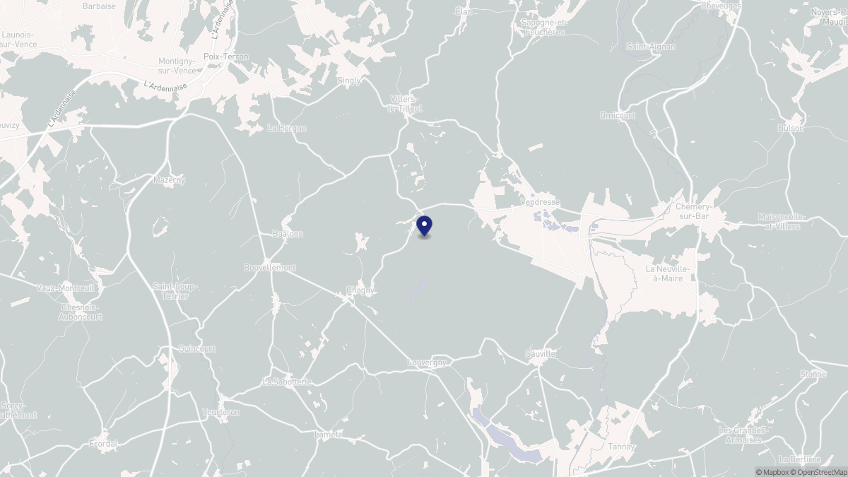 Aperçu cartographique de Omont, centré sur la commune