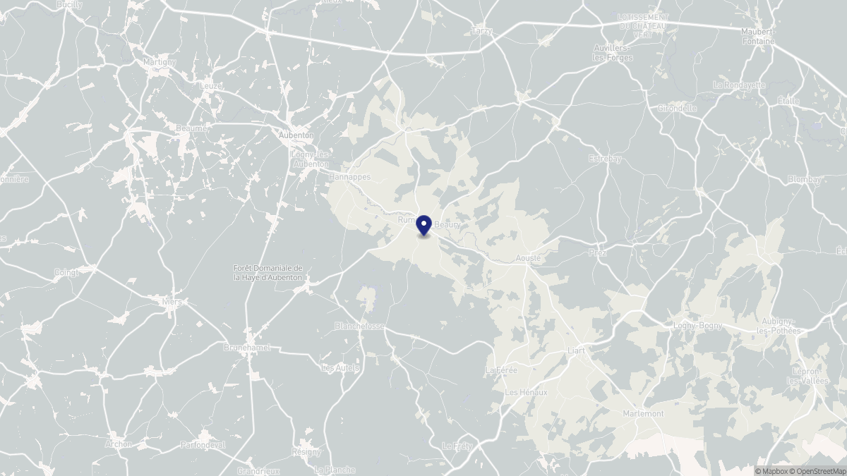 Aperçu cartographique de Rumigny, centré sur la commune
