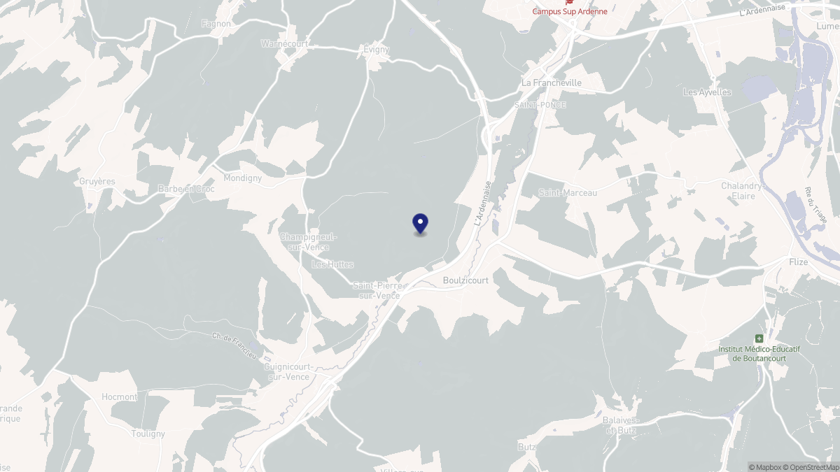 Aperçu cartographique de Saint-Pierre-sur-Vence, centré sur la commune