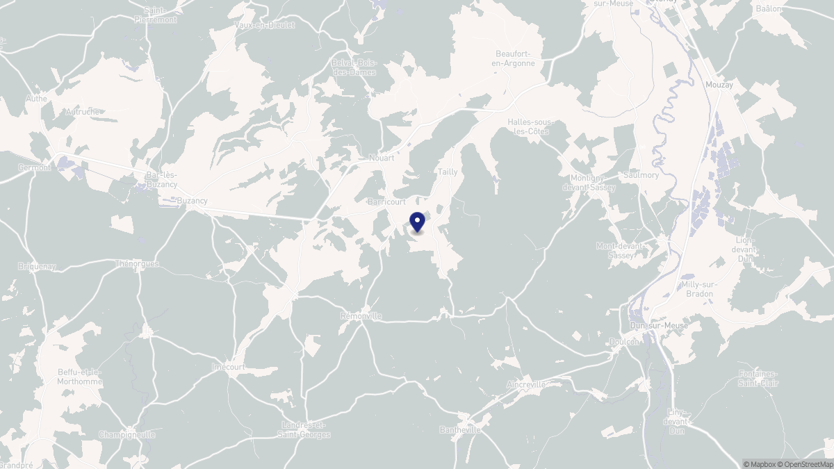 Aperçu cartographique de Tailly, centré sur la commune