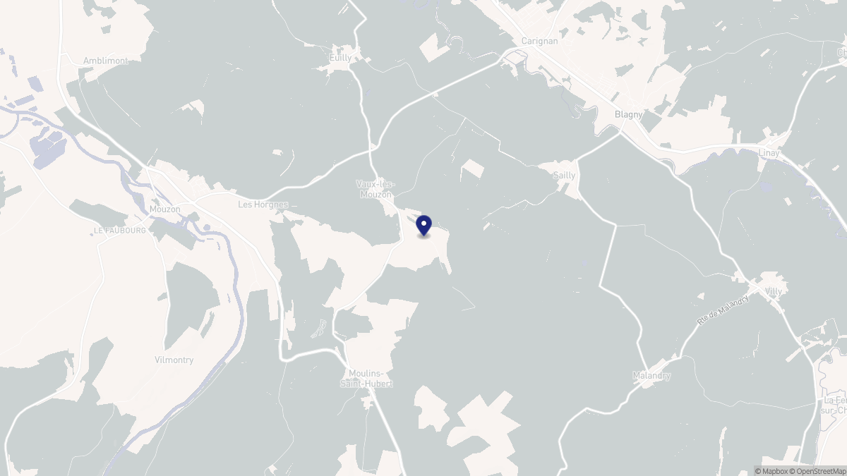 Aperçu cartographique de Vaux-lès-Mouzon, centré sur la commune