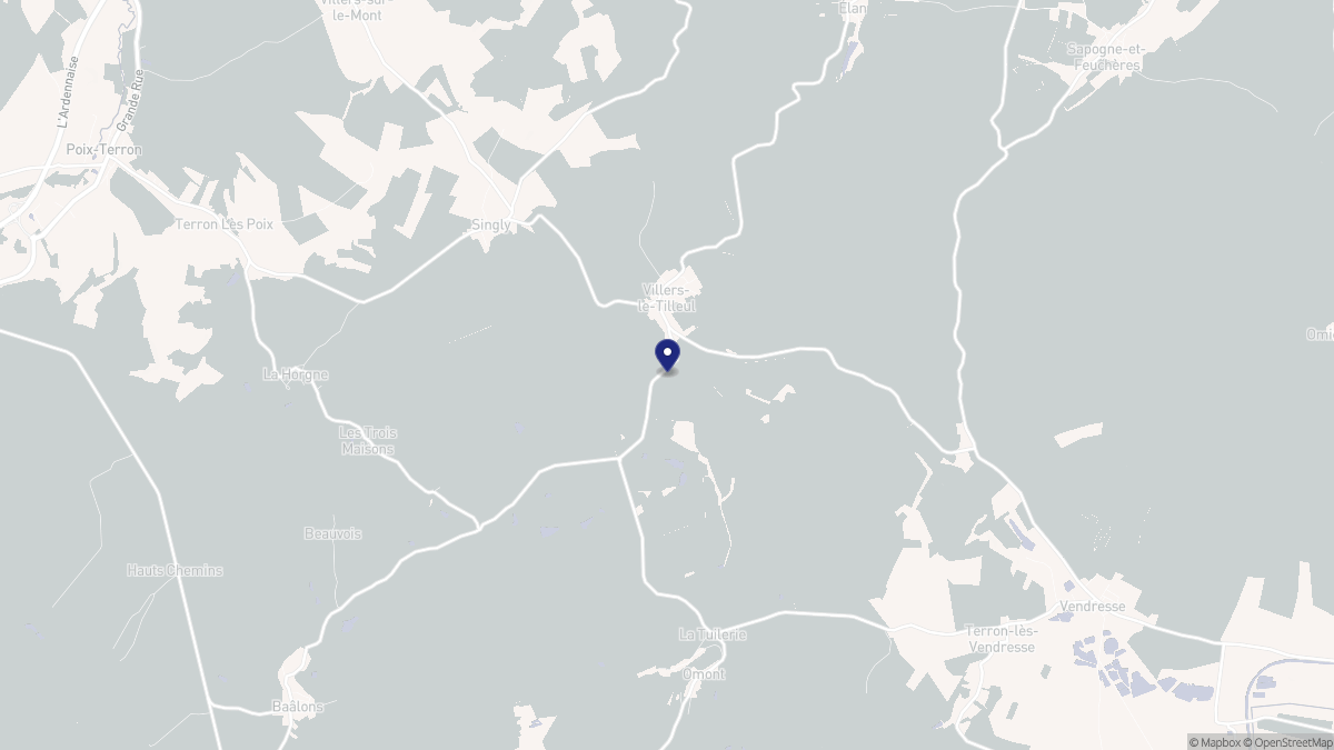 Aperçu cartographique de Villers-le-Tilleul, centré sur la commune