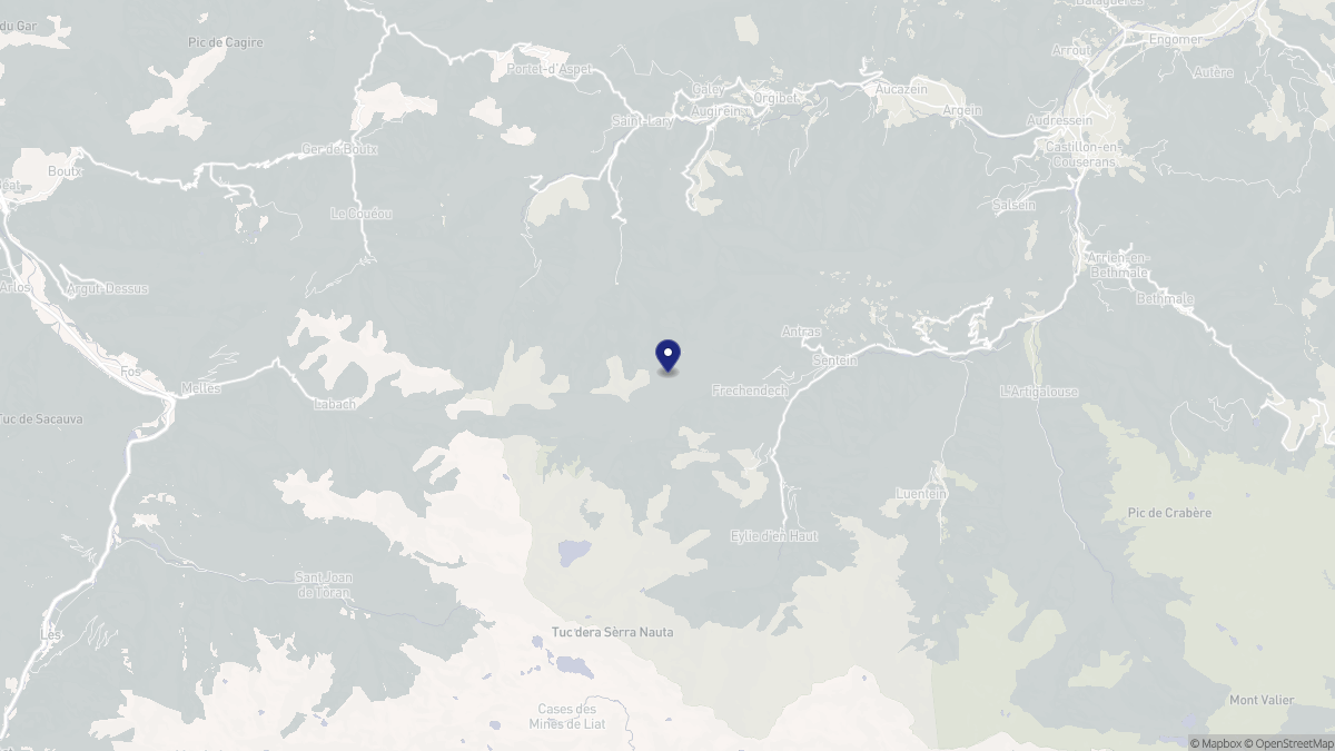 Aperçu cartographique de Antras, centré sur la commune