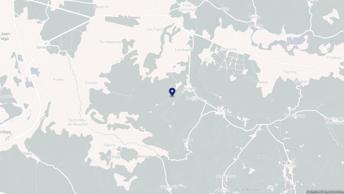 Aperçu cartographique de Arvigna, centré sur la commune