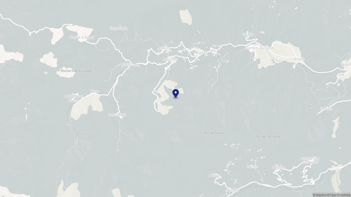 Aperçu cartographique de Augirein, centré sur la commune