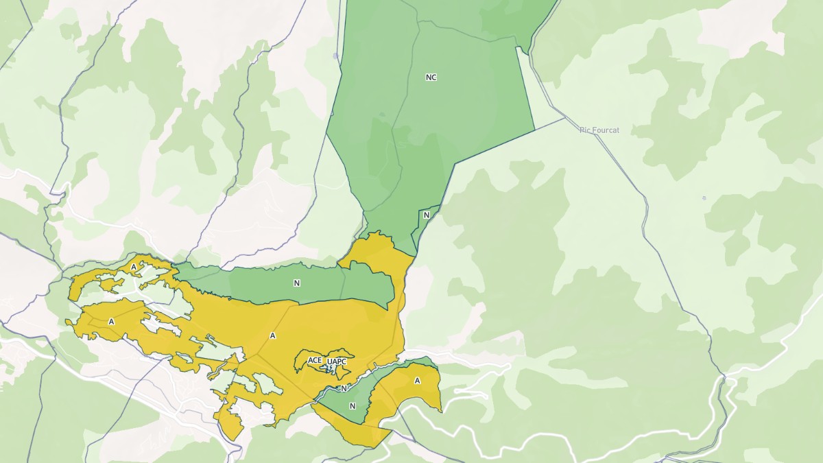 Aperçu cartographique de Bestiac, centré sur la commune