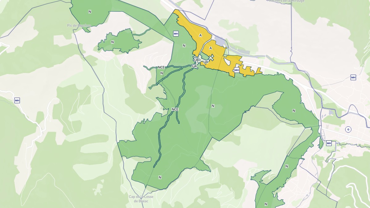 Aperçu cartographique de Bouan, centré sur la commune