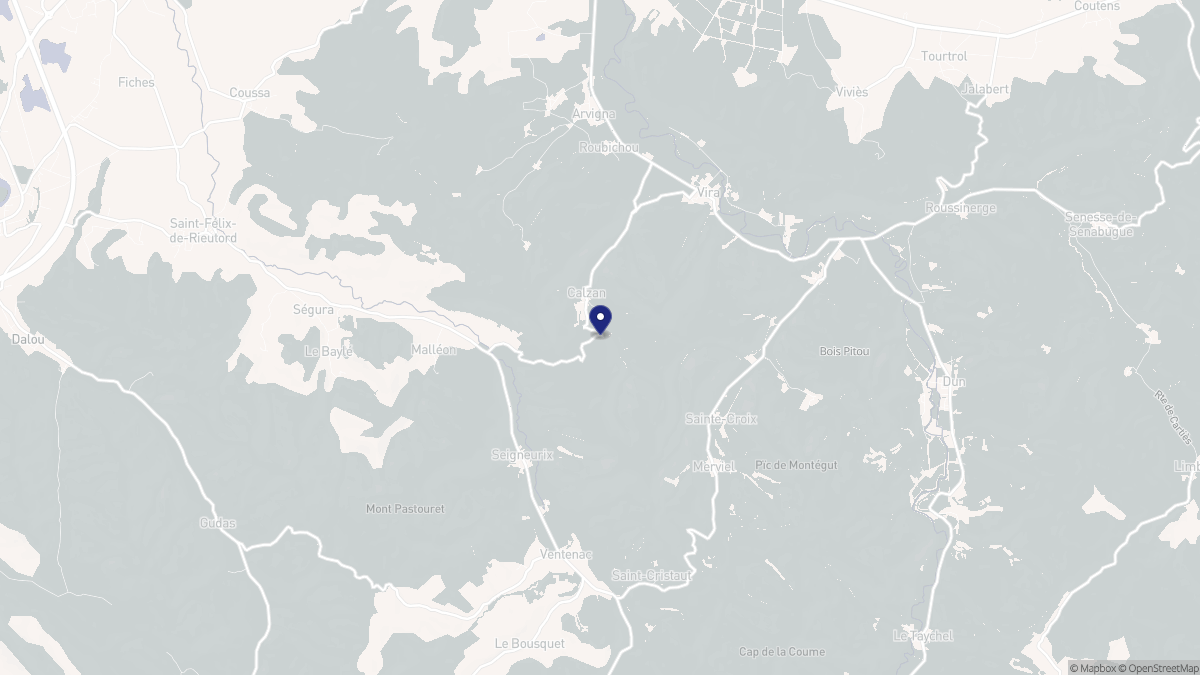 Aperçu cartographique de Calzan, centré sur la commune