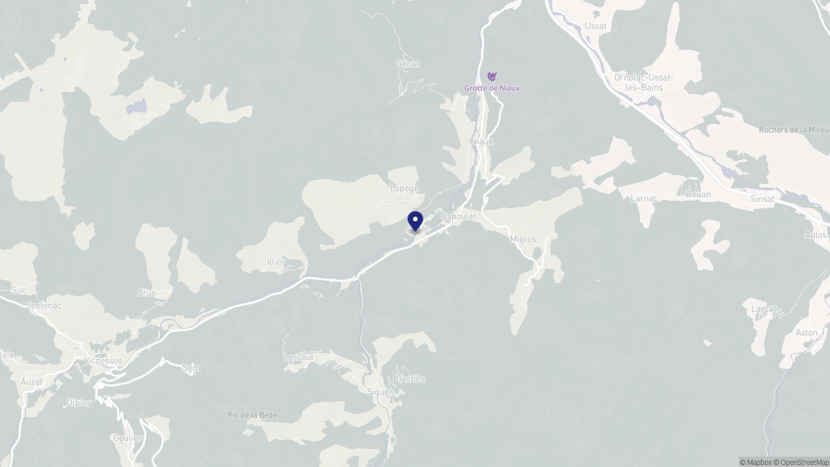 Aperçu cartographique de Capoulet-et-Junac, centré sur la commune