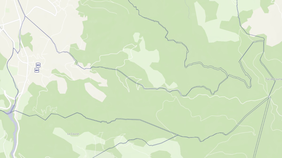 Aperçu cartographique de Castillon-en-Couserans, centré sur la commune
