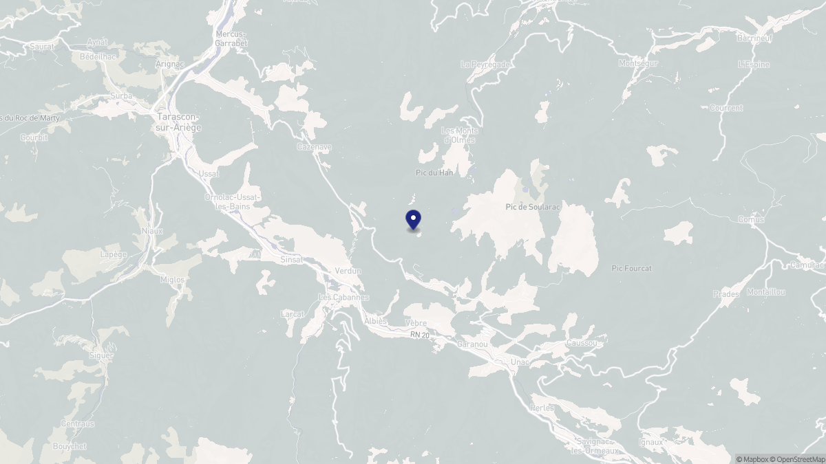 Aperçu cartographique de Caychax-et-Senconac, centré sur la commune