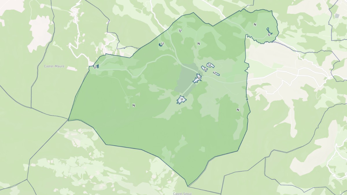 Aperçu cartographique de Cazavet, centré sur la commune