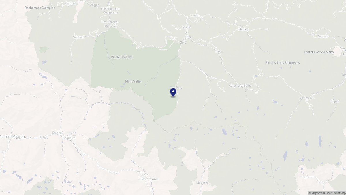 Aperçu cartographique de Couflens, centré sur la commune