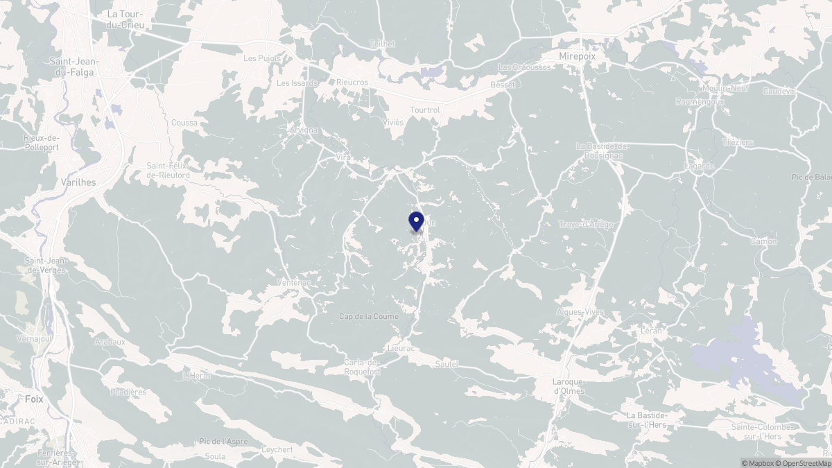 Aperçu cartographique de Dun, centré sur la commune