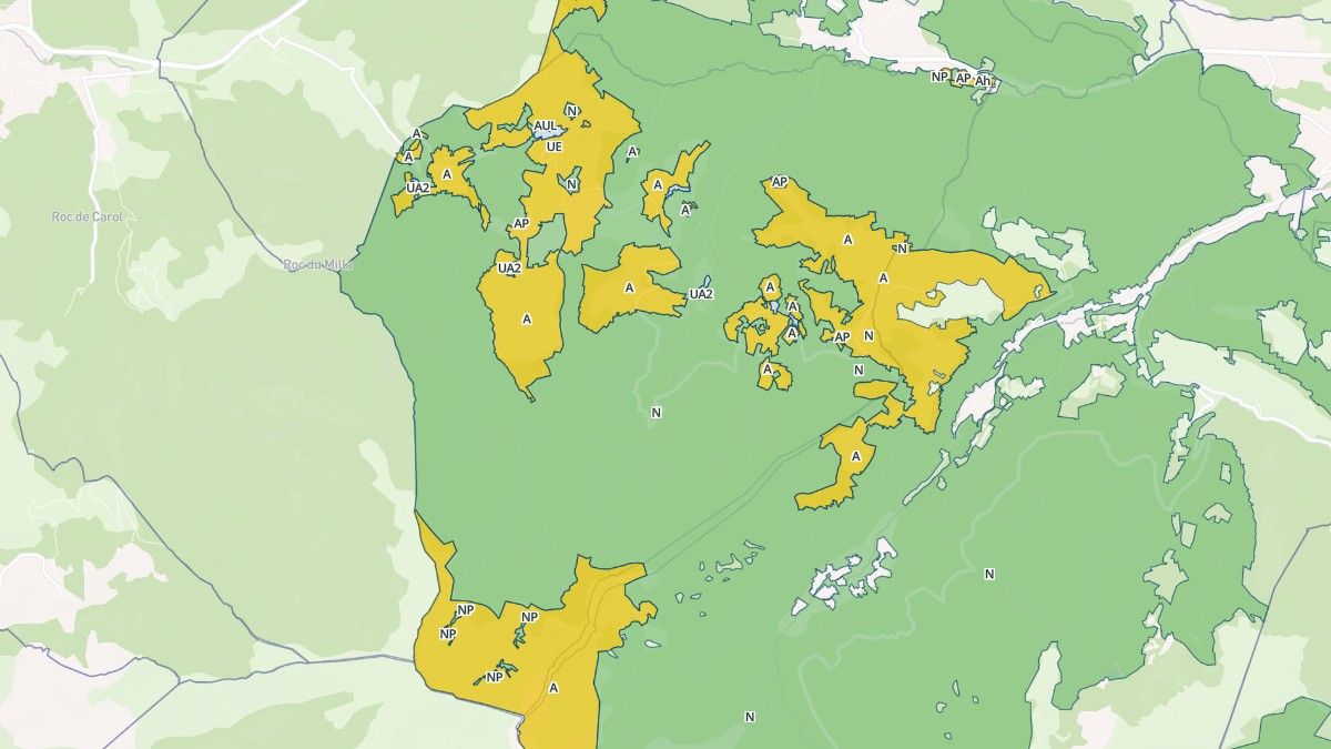 Aperçu cartographique de Freychenet, centré sur la commune