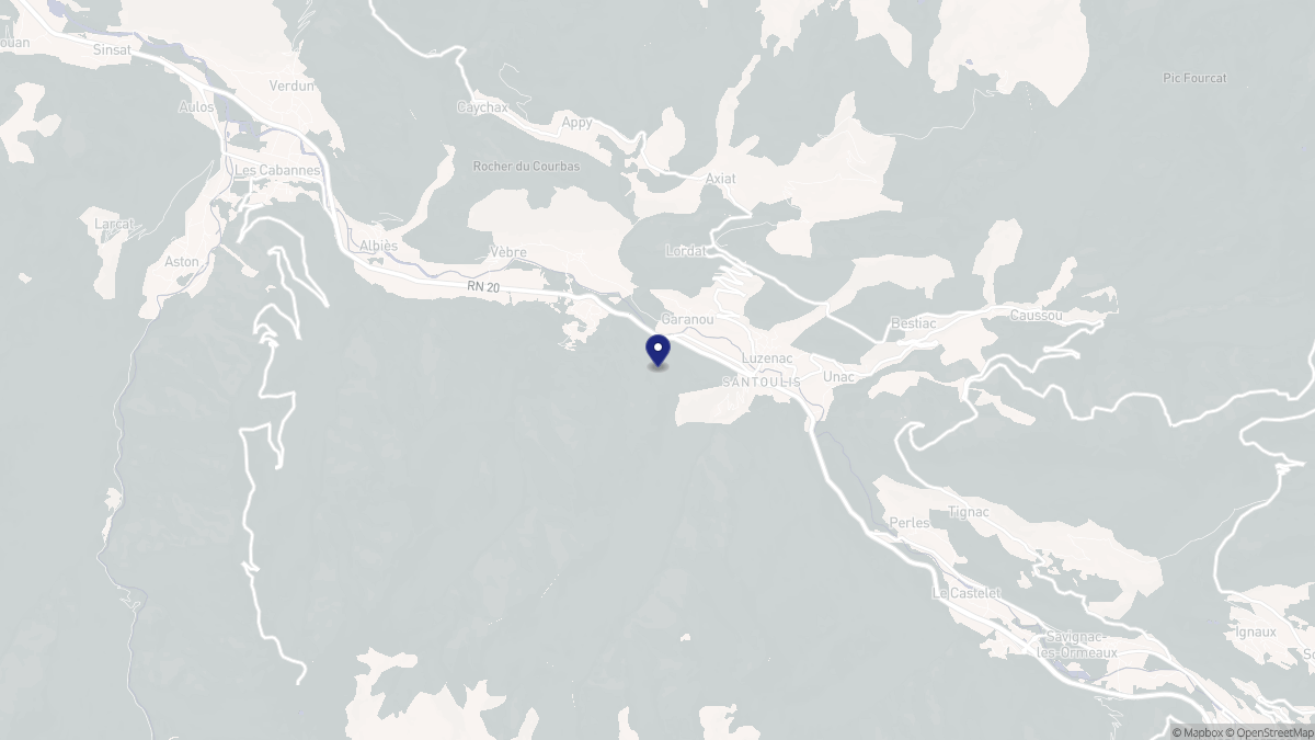 Aperçu cartographique de Garanou, centré sur la commune