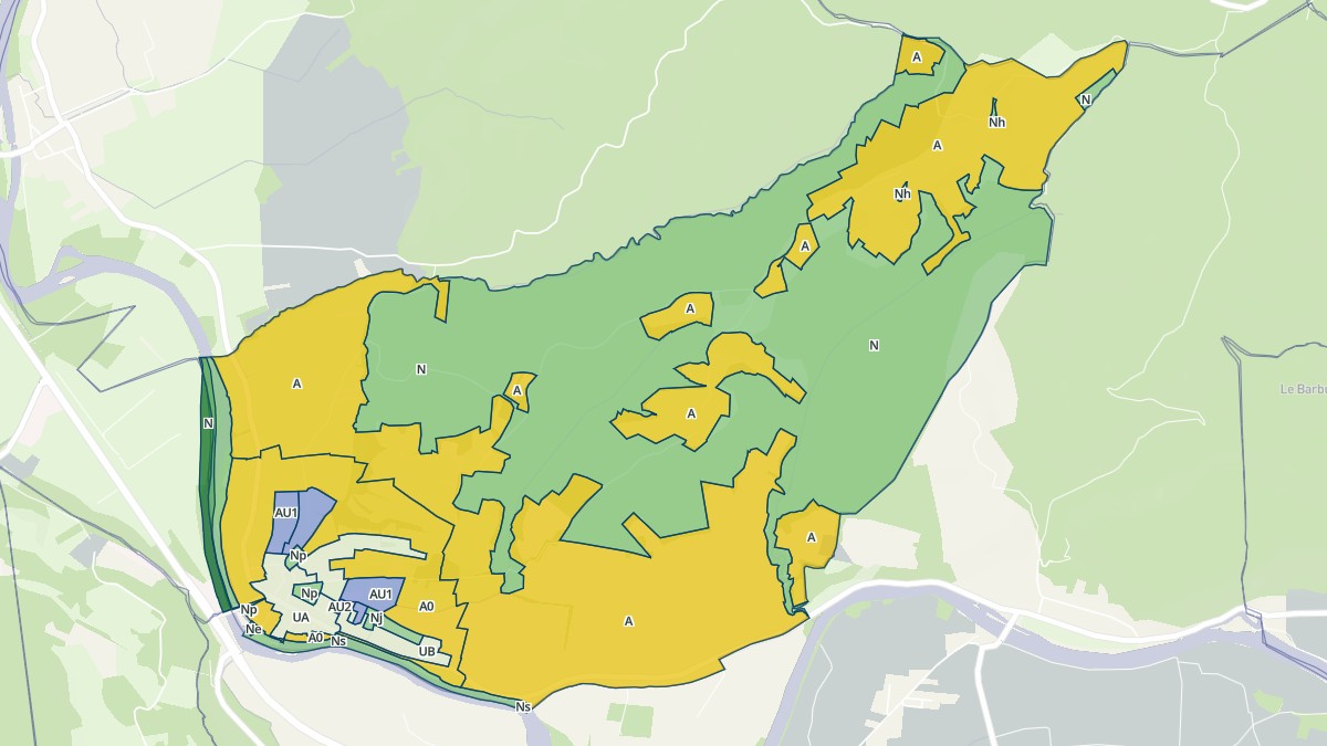 Aperçu cartographique de Lacave, centré sur la commune