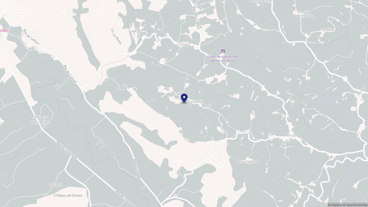 Aperçu cartographique de Loubaut, centré sur la commune
