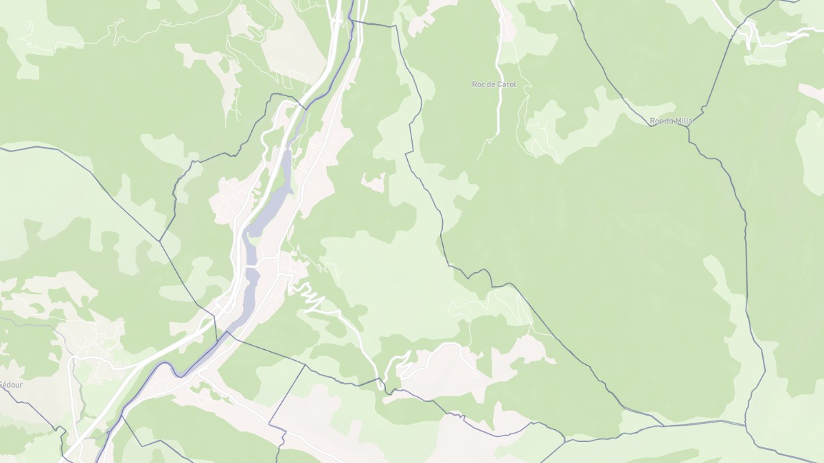 Aperçu cartographique de Mercus-Garrabet, centré sur la commune