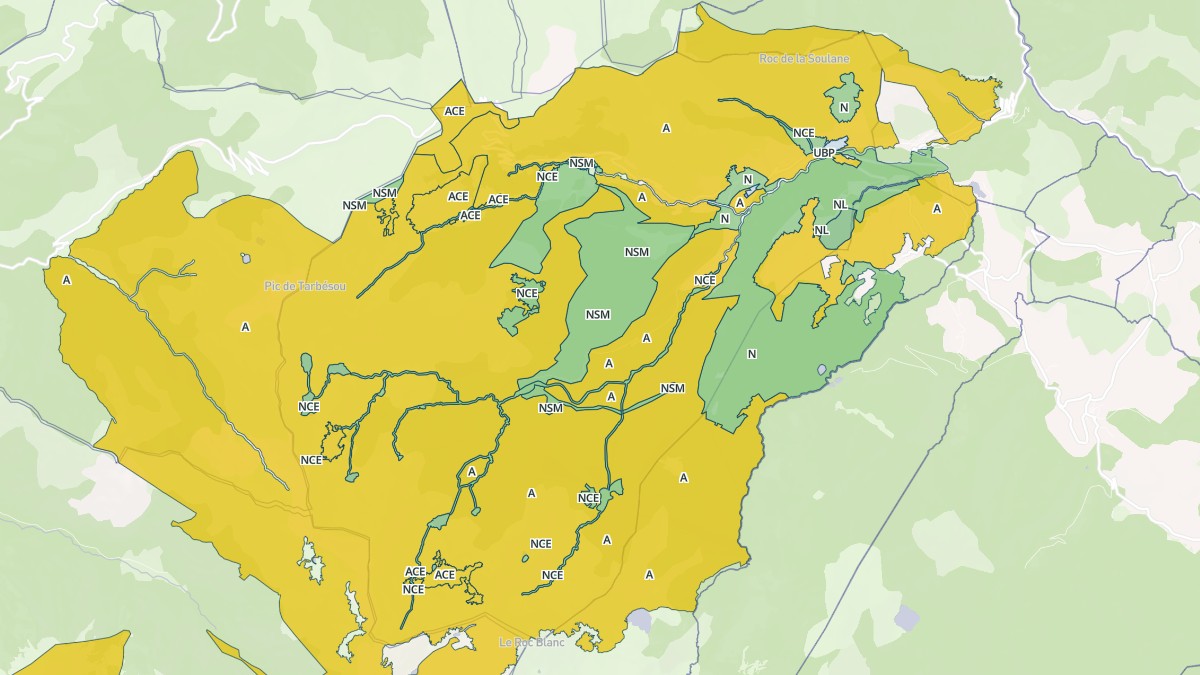 Aperçu cartographique de Mijanès, centré sur la commune