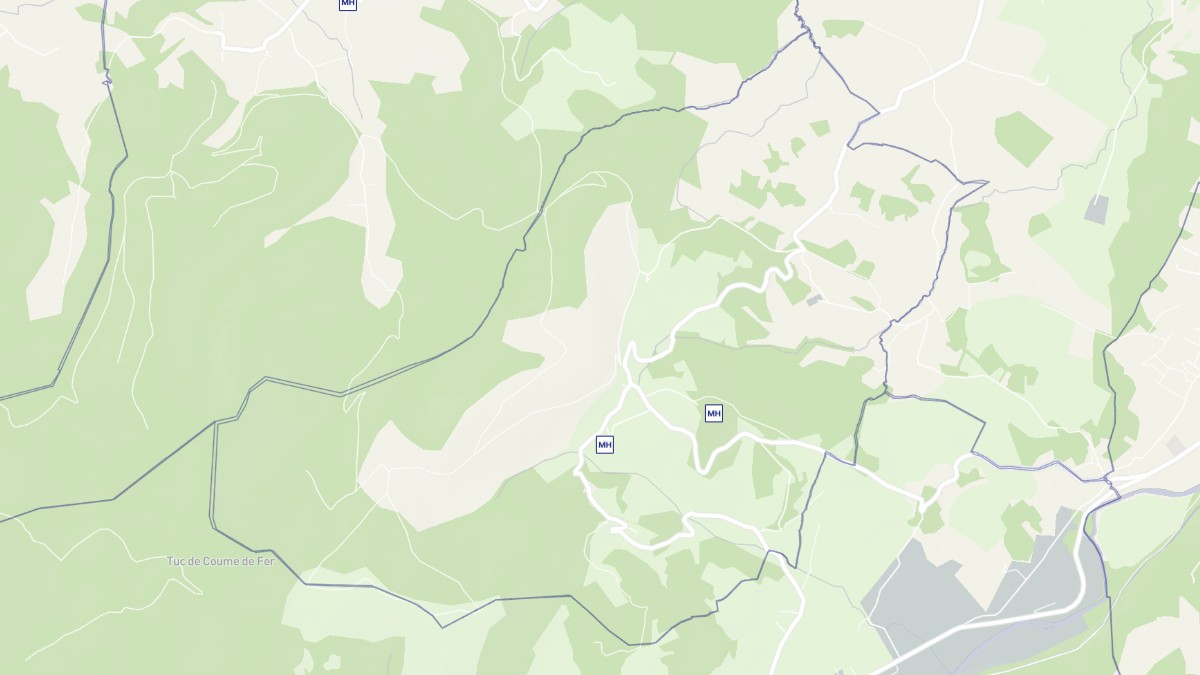 Aperçu cartographique de Montégut-en-Couserans, centré sur la commune