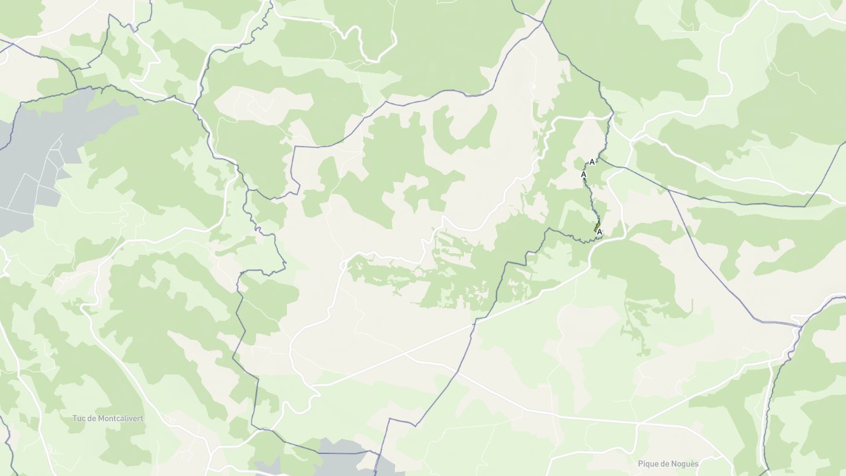 Aperçu cartographique de Montesquieu-Avantès, centré sur la commune