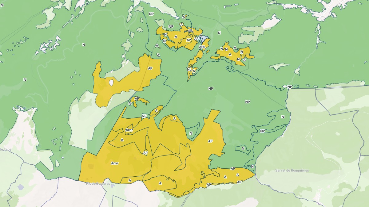 Aperçu cartographique de Montségur, centré sur la commune
