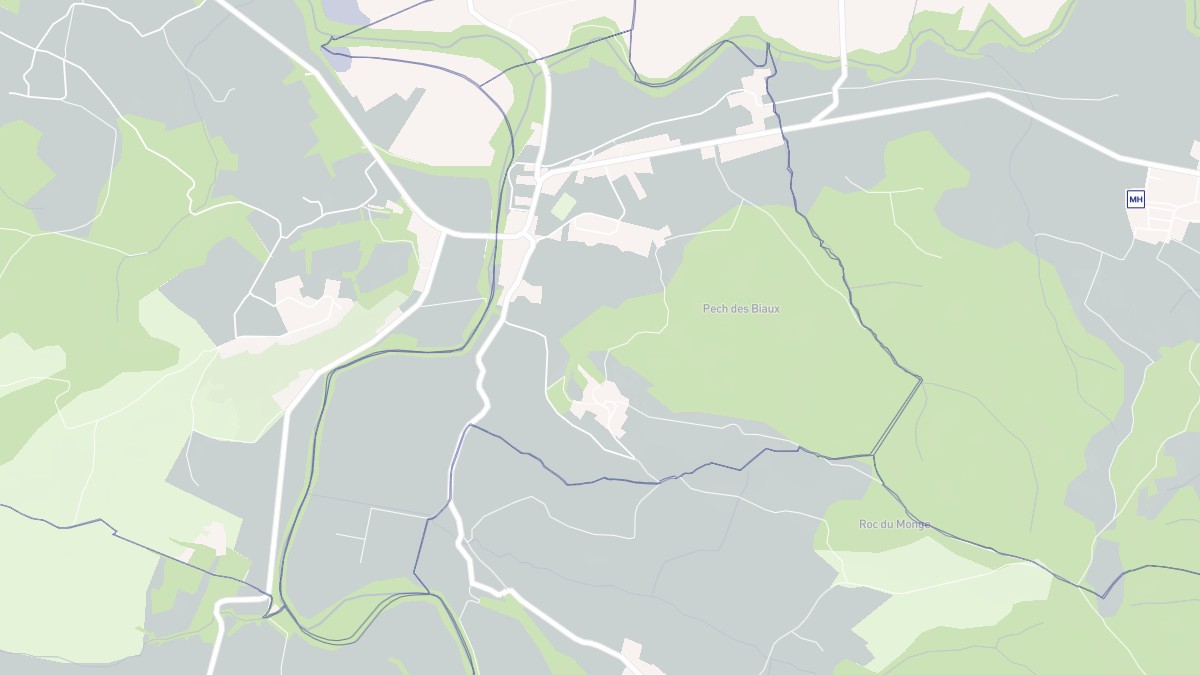 Aperçu cartographique de Moulin-Neuf, centré sur la commune
