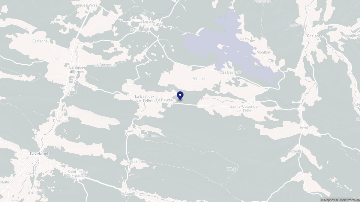 Aperçu cartographique de Le Peyrat, centré sur la commune