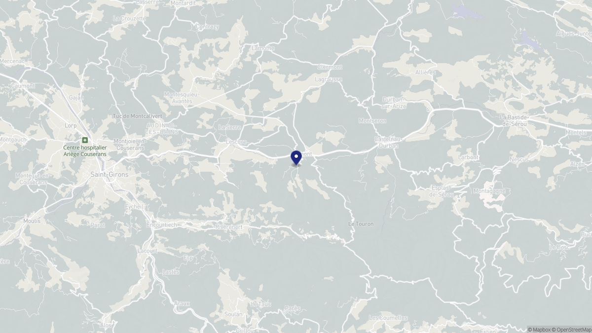 Aperçu cartographique de Rimont, centré sur la commune