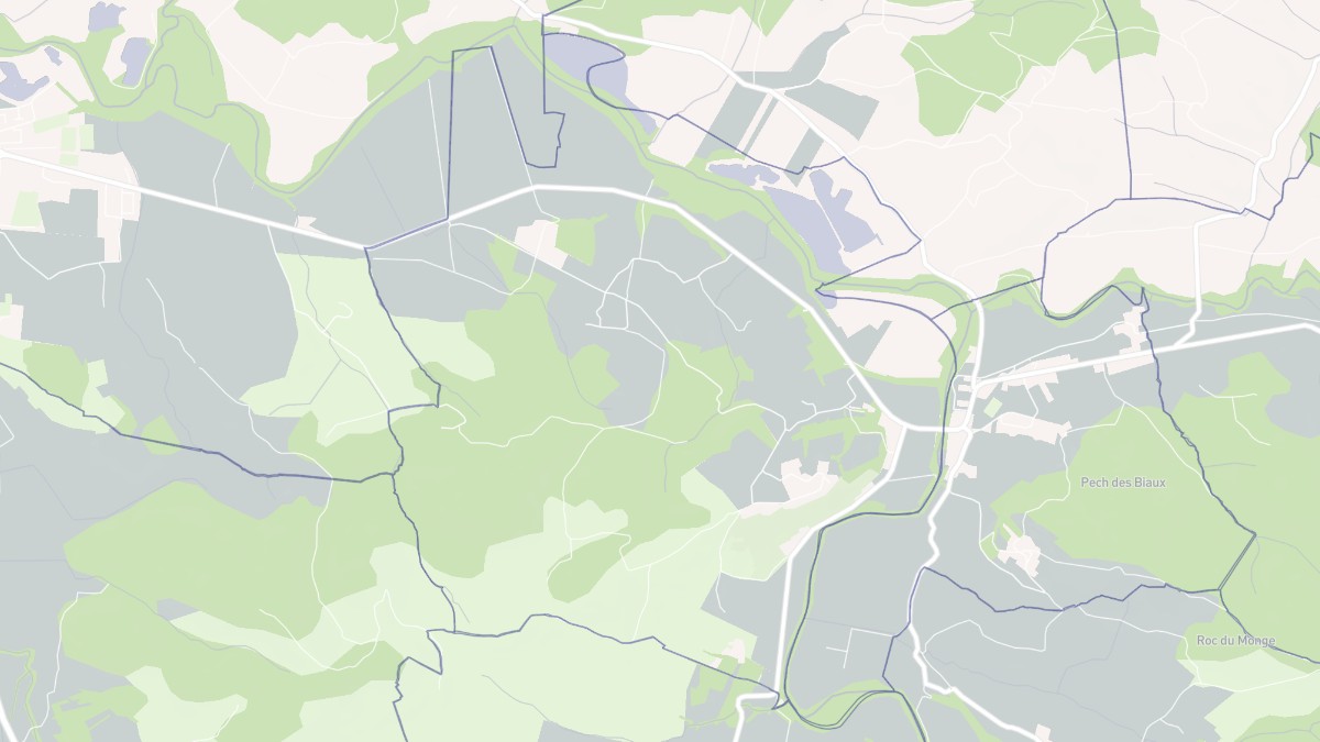 Aperçu cartographique de Roumengoux, centré sur la commune