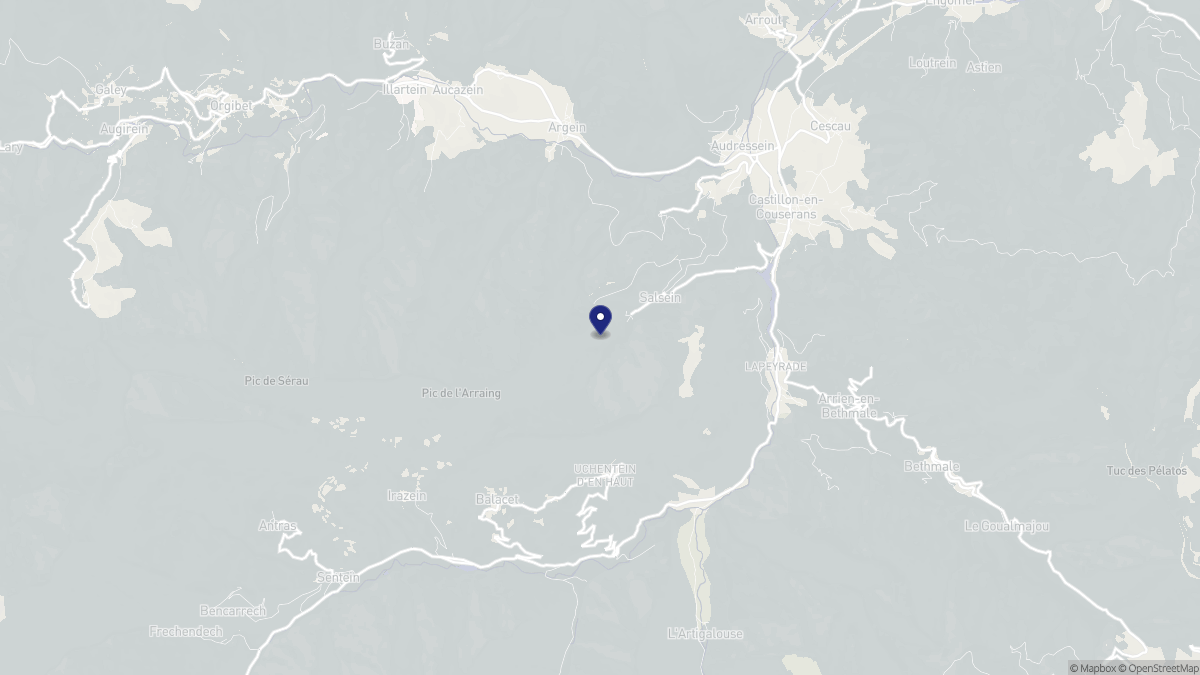 Aperçu cartographique de Salsein, centré sur la commune