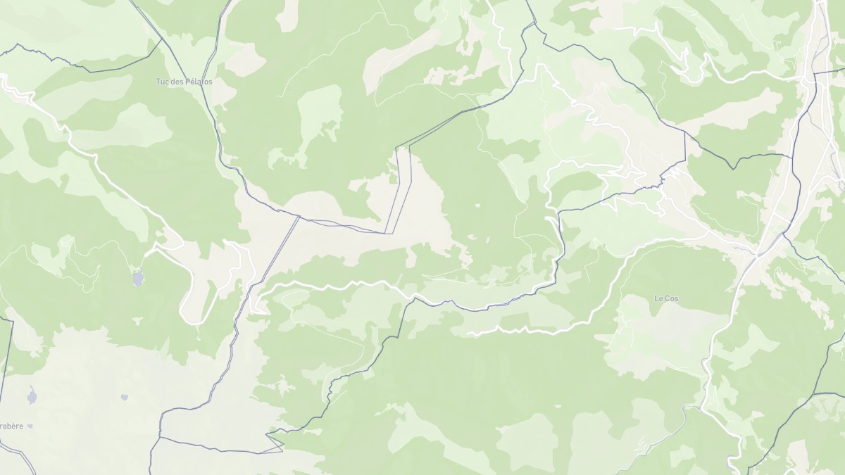 Aperçu cartographique de Sentenac-d'Oust, centré sur la commune