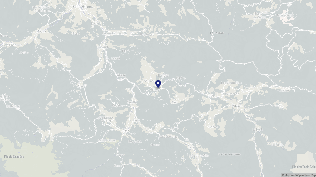 Aperçu cartographique de Soulan, centré sur la commune
