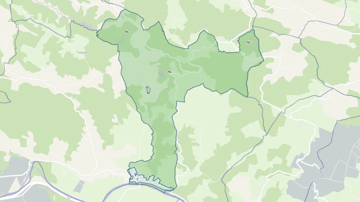 Aperçu cartographique de Taurignan-Castet, centré sur la commune