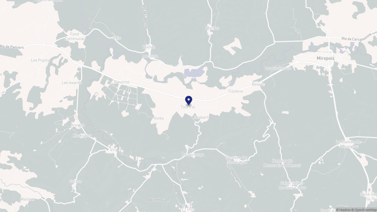Aperçu cartographique de Tourtrol, centré sur la commune