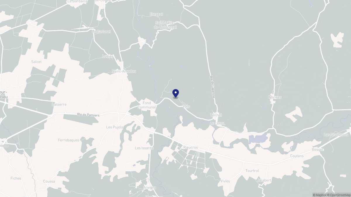 Aperçu cartographique de Vals, centré sur la commune