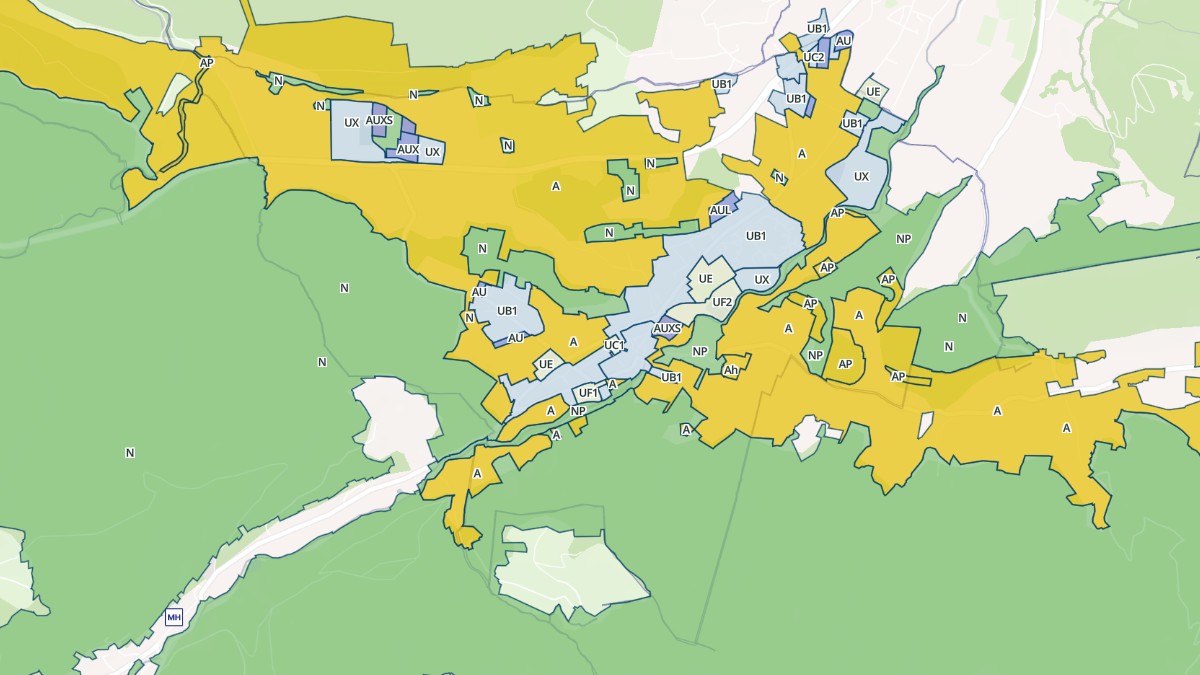 Aperçu cartographique de Villeneuve-d'Olmes, centré sur la commune