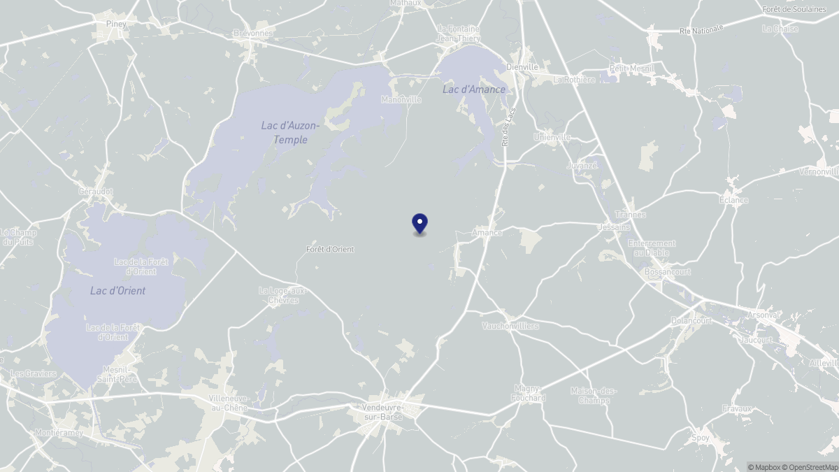 Aperçu cartographique de Amance, centré sur la commune
