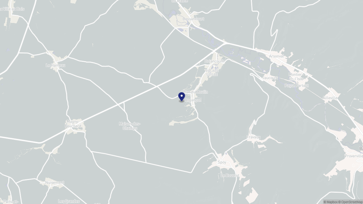 Aperçu cartographique de Argançon, centré sur la commune