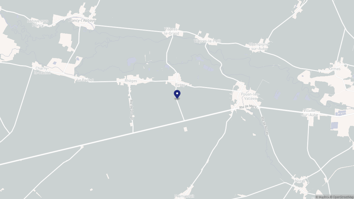 Aperçu cartographique de Bessy, centré sur la commune