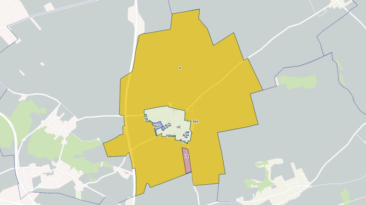 Aperçu cartographique de Bouranton, centré sur la commune
