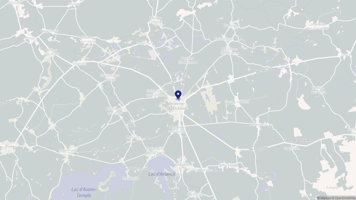 Aperçu cartographique de Brienne-le-Château, centré sur la commune