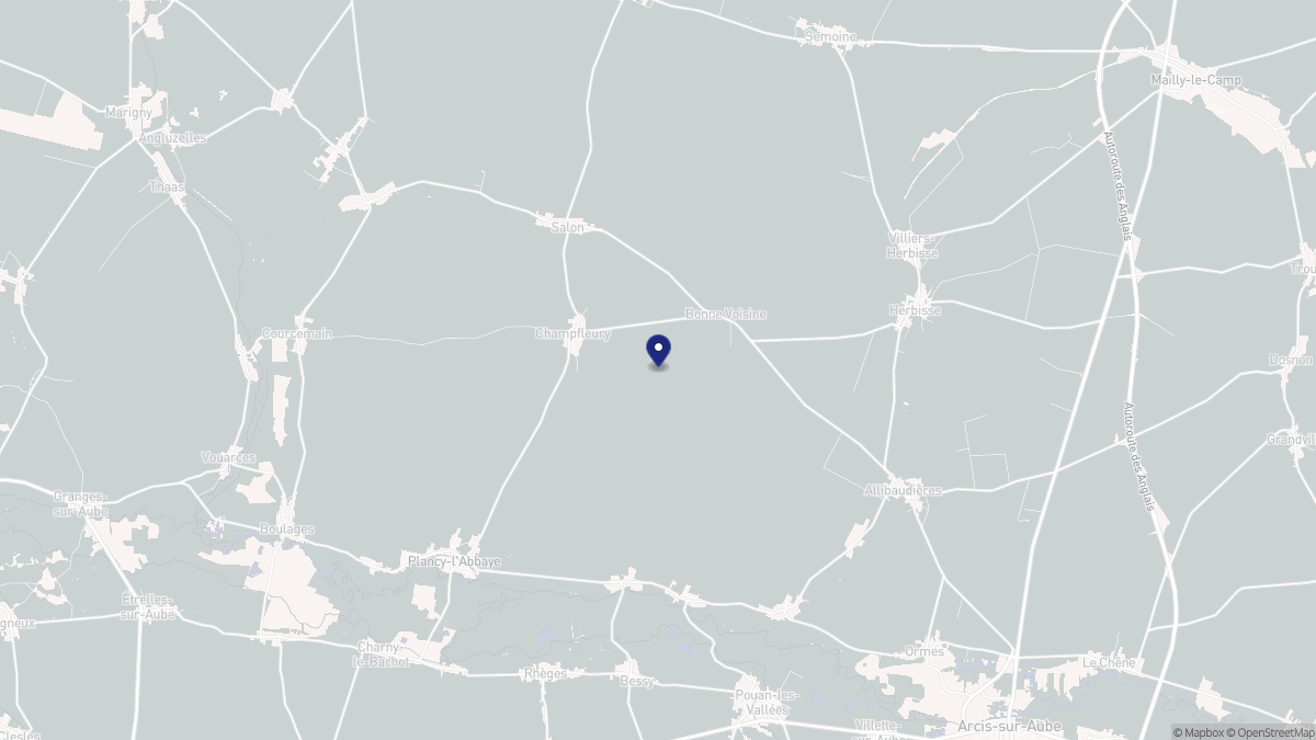 Aperçu cartographique de Champfleury, centré sur la commune