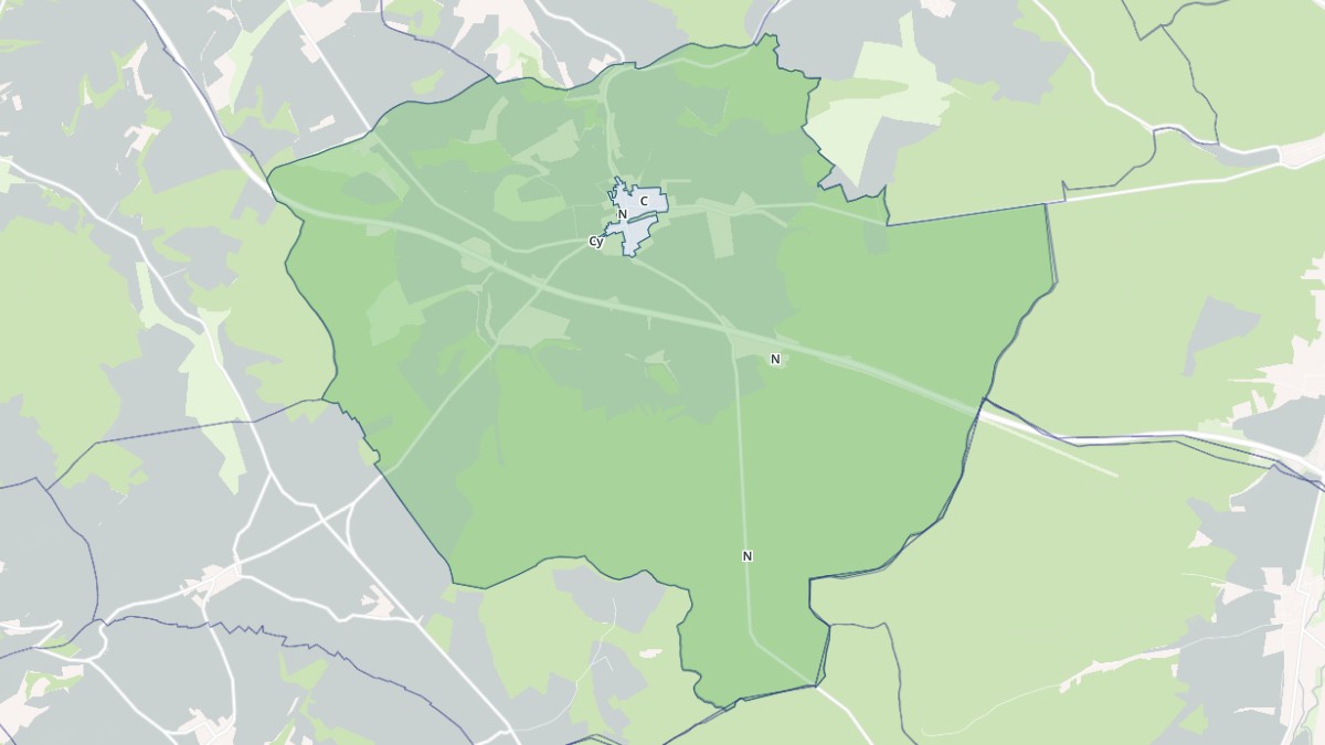 Aperçu cartographique de Champignol-lez-Mondeville, centré sur la commune