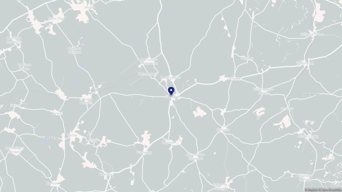 Aperçu cartographique de Chaource, centré sur la commune