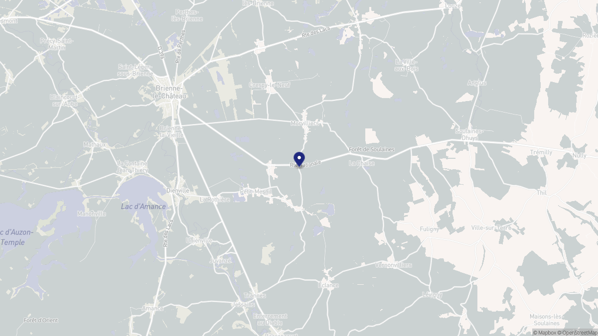 Aperçu cartographique de Chaumesnil, centré sur la commune