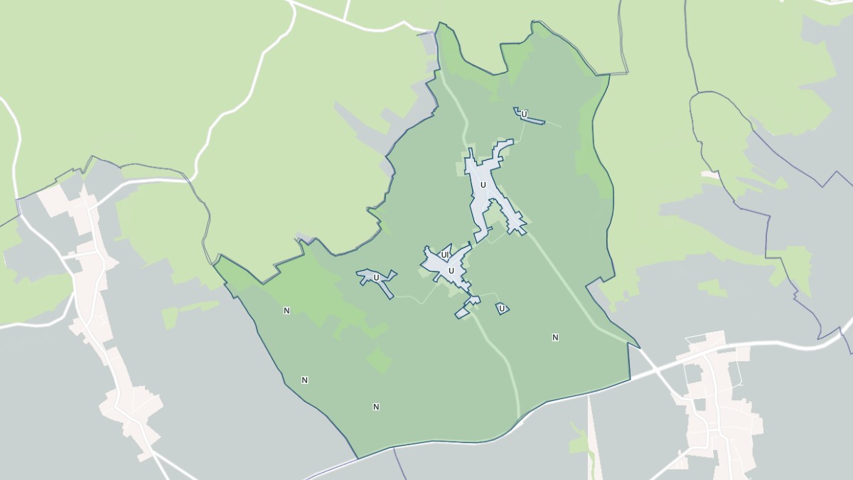 Aperçu cartographique de Eaux-Puiseaux, centré sur la commune