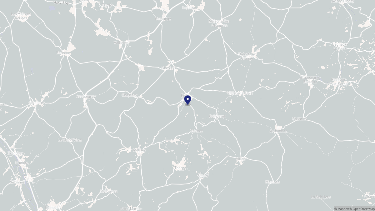 Aperçu cartographique de Étourvy, centré sur la commune